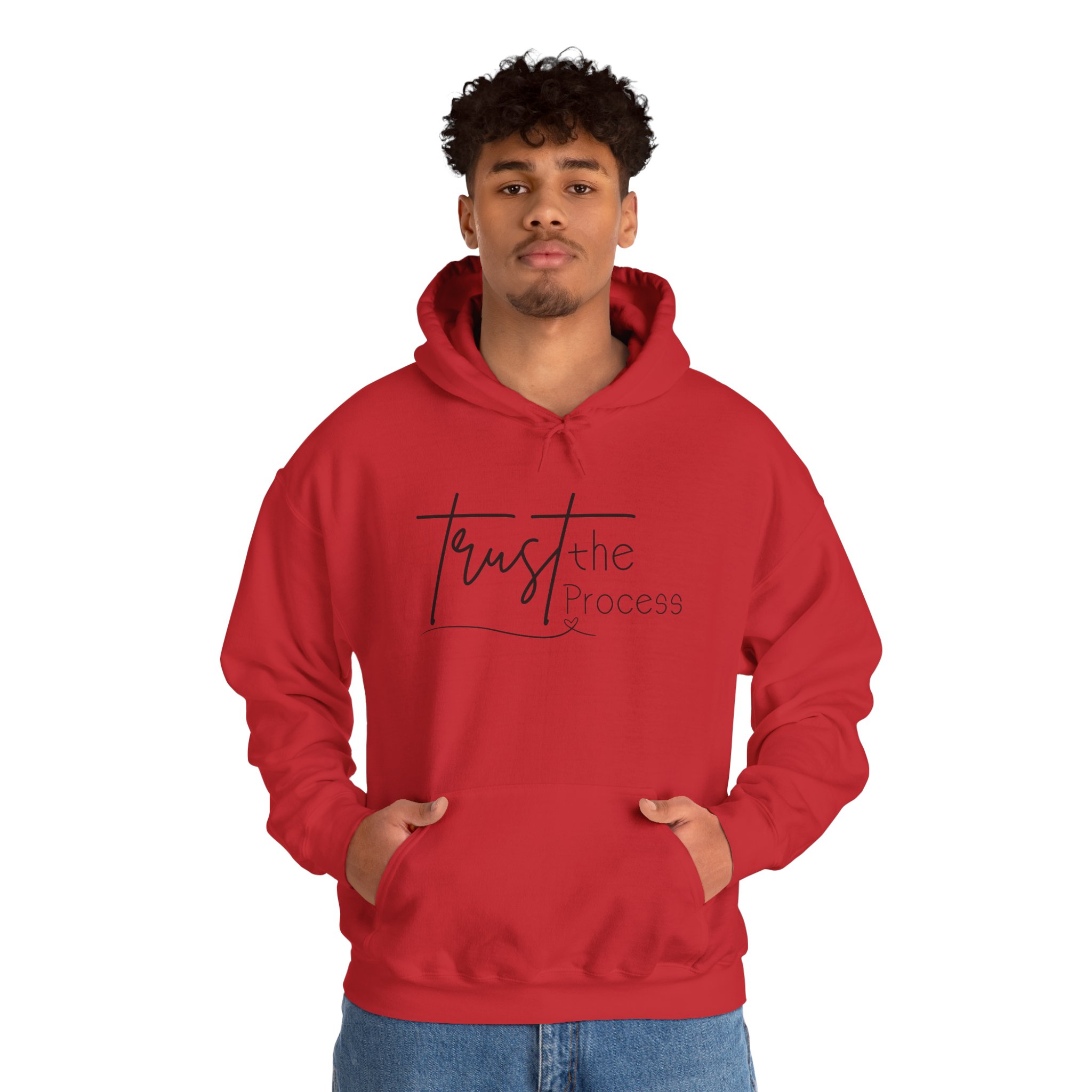 trust the process hoodie — minimal inspirational script sweatshirt