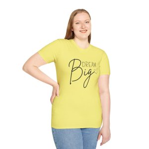 dream big inspirational t shirt, script heart design tee