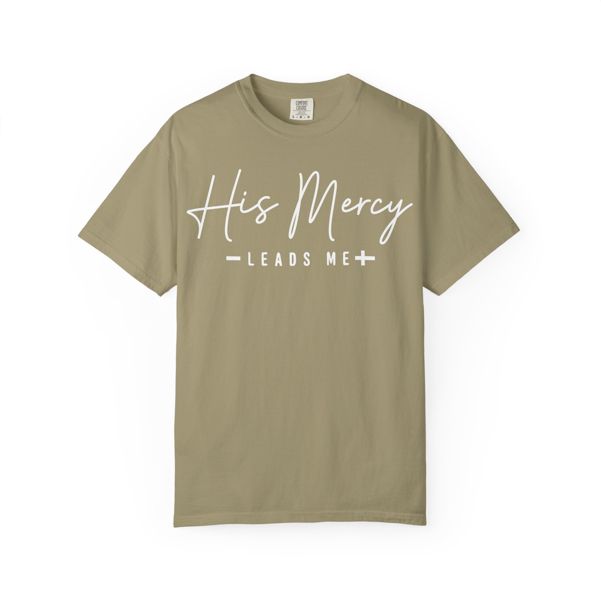 his mercy leads me christian t shirt — inspirational faith tee