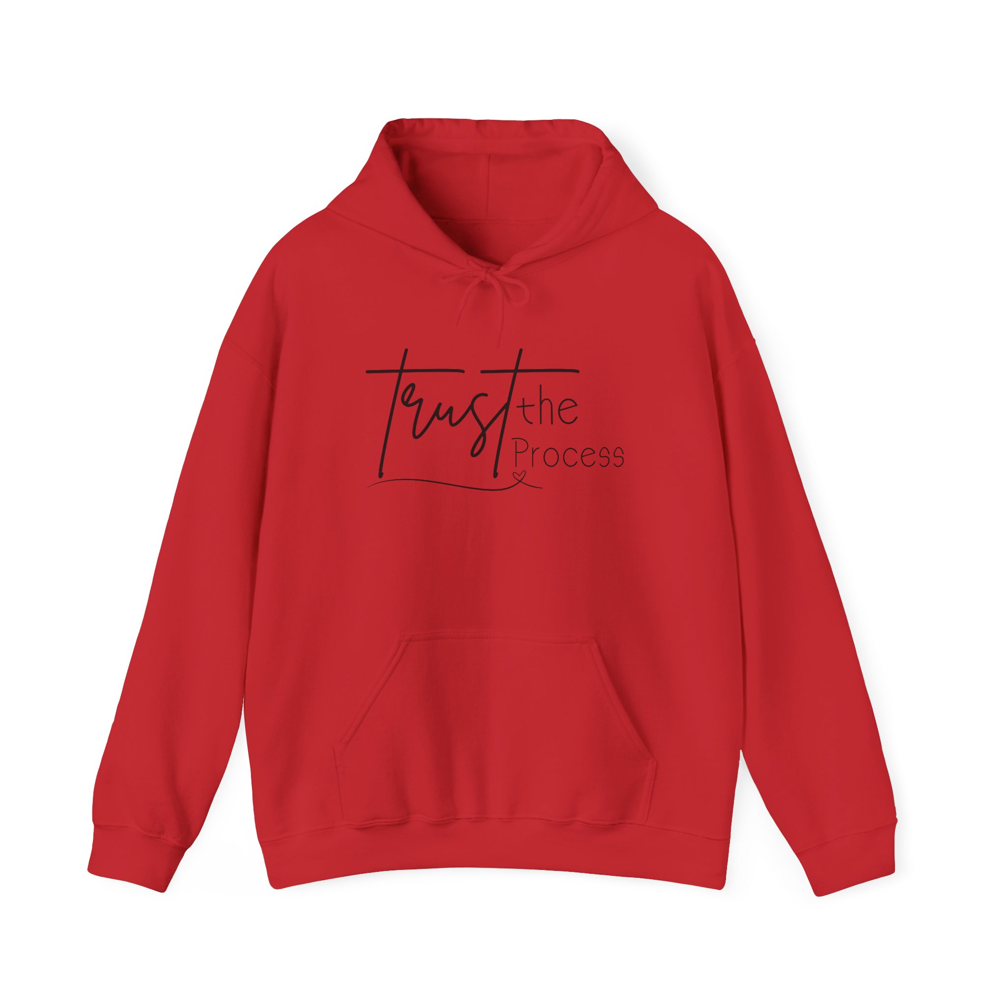 trust the process hoodie — minimal inspirational script sweatshirt