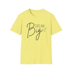 dream big inspirational t shirt, script heart design tee