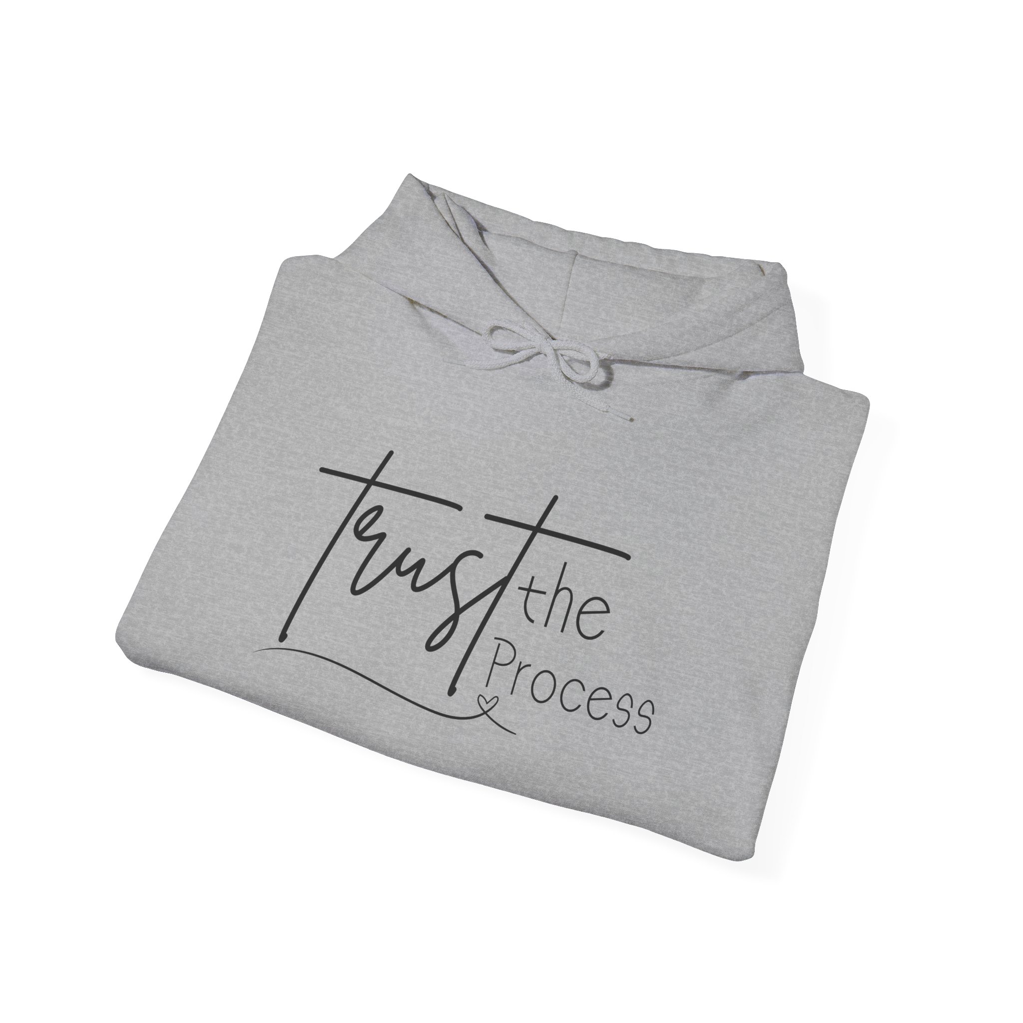 trust the process hoodie — minimal inspirational script sweatshirt