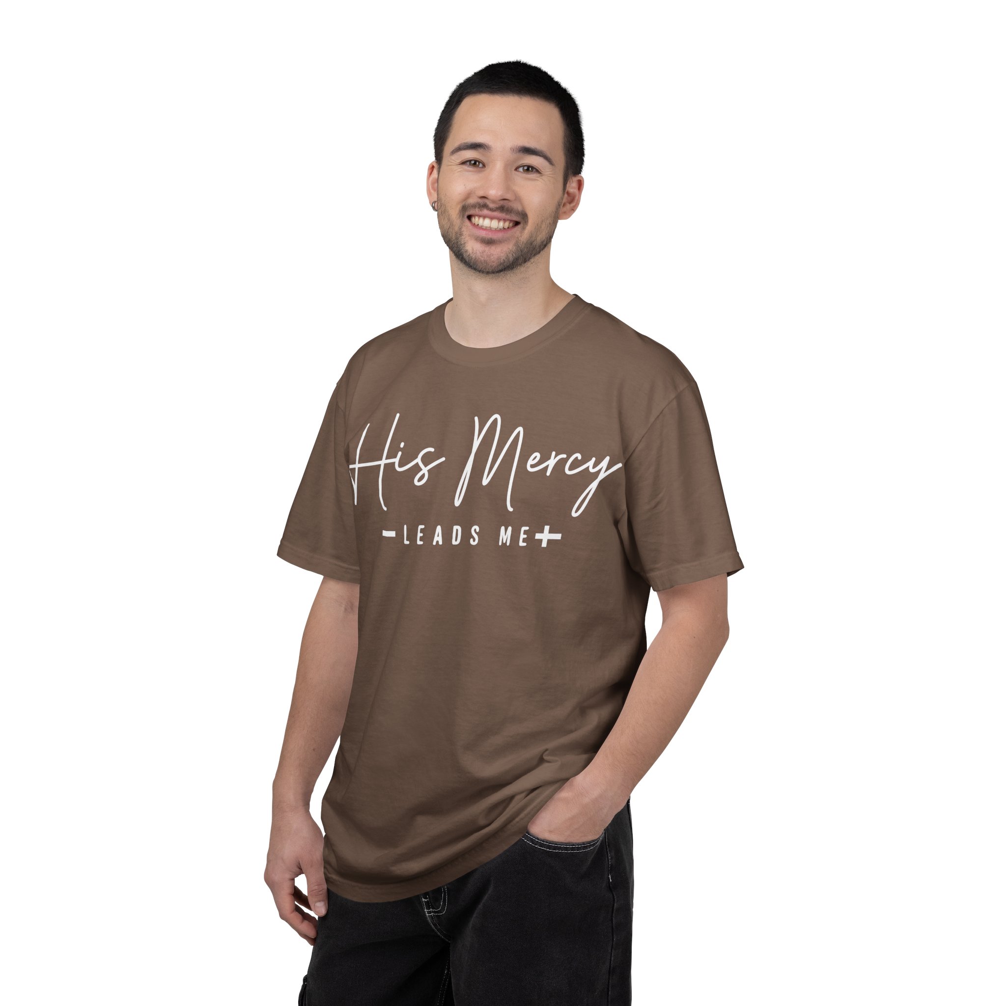 his mercy leads me christian t shirt — inspirational faith tee