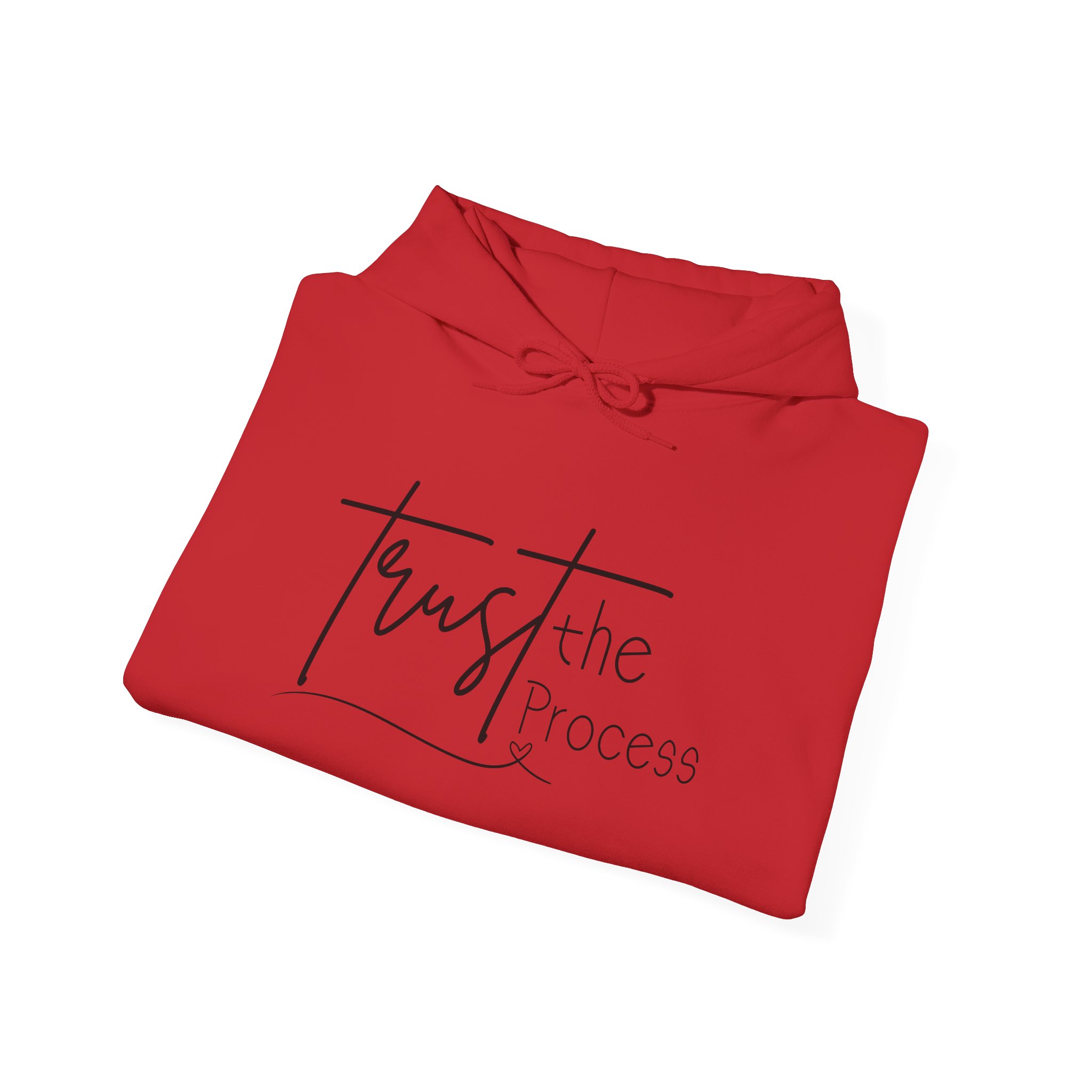 trust the process hoodie — minimal inspirational script sweatshirt