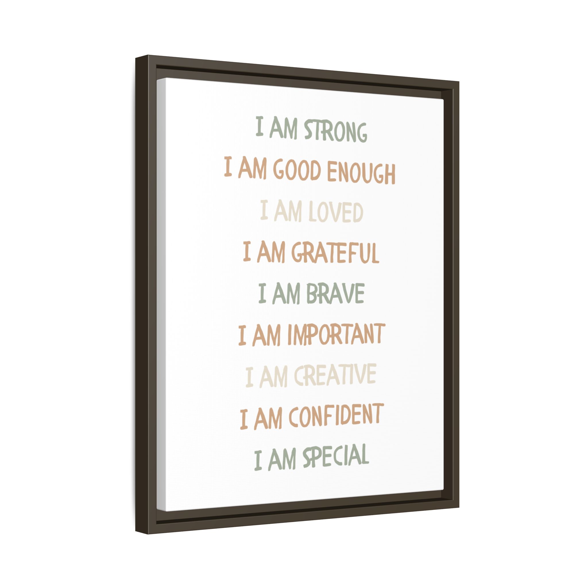 I Am — Positive Self-Love Framed Canvas - Image 2